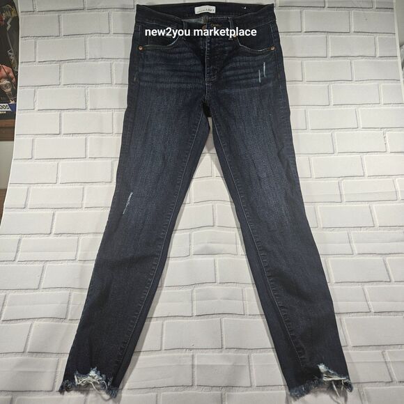 LOFT Made and Loved Skinny Jeans Women's 27/4 Dark blue Mid Rise Dark Wash - Picture 2 of 11